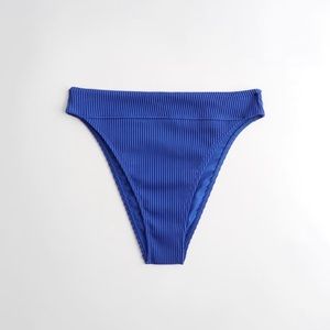 Ribbed High Rise, High Leg Bikini Bottoms 👙